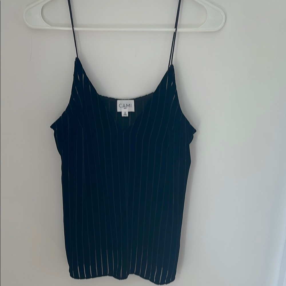 Cami NYC Olivia velvet striped camisole